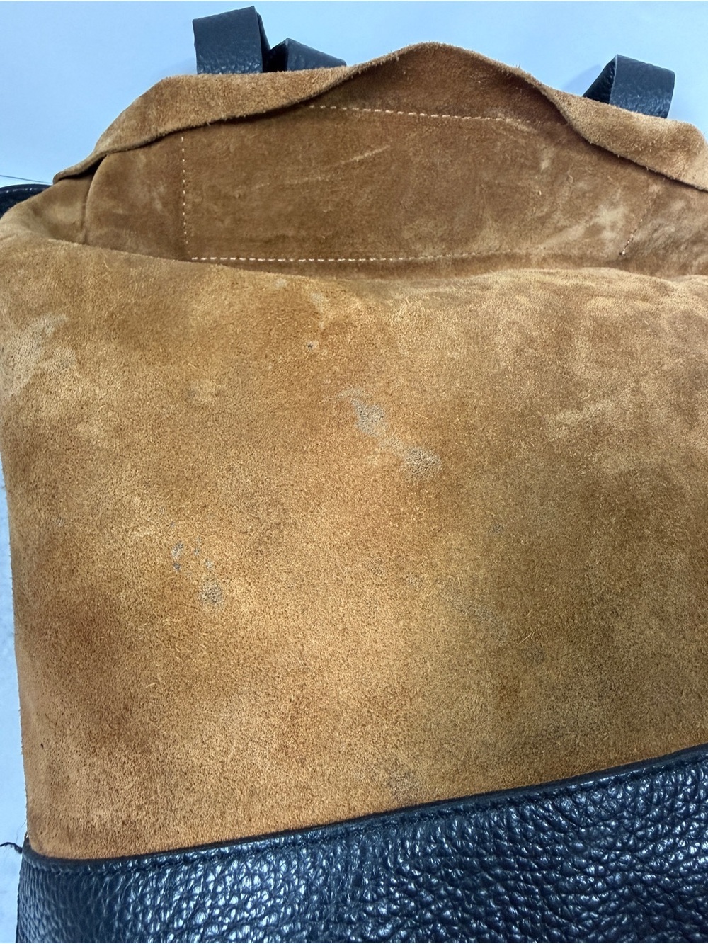 Sundance brown black suede leather boho slouchy shoulder crossbody bag tote - Picture 7 of 12